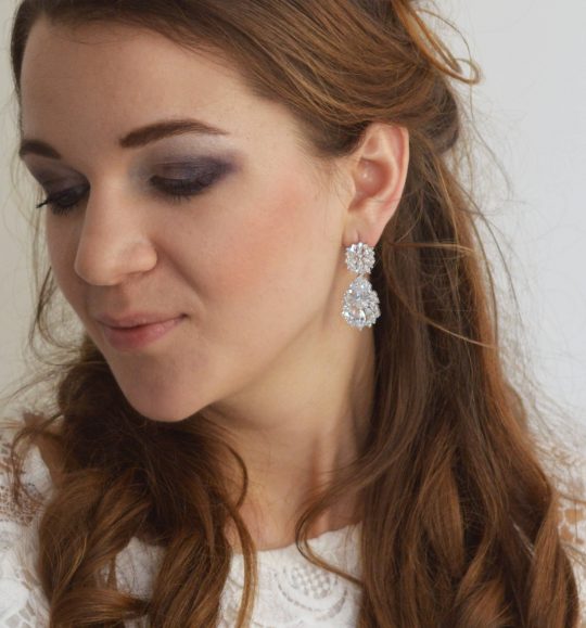 boucles d'oreilles mariage diamante 2