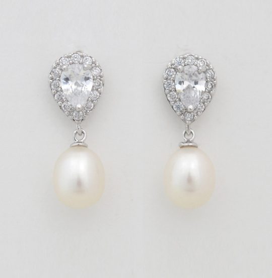 boucles d'oreilles perles naturelles cristal