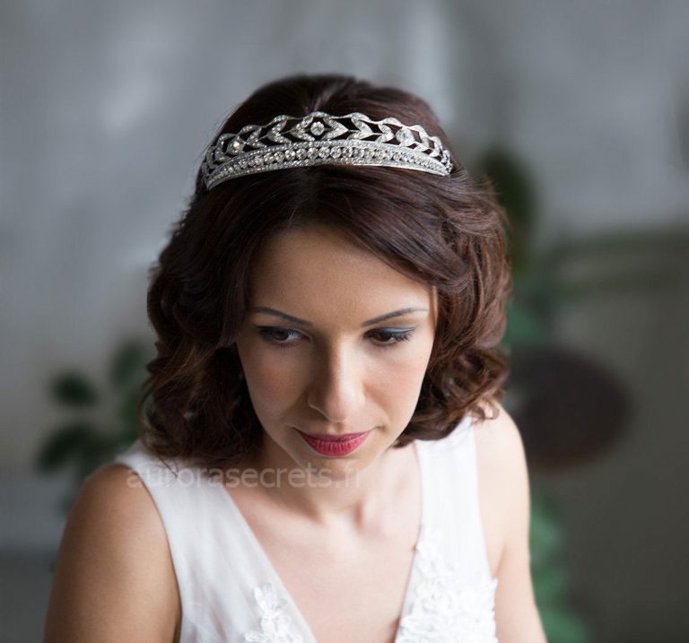 Couronne Mariage Cristal Couronne De Mariée En Cristal - Diadème Strass Pour Robe De Mariée - Cérémonie Et Fête Diadème Mariage