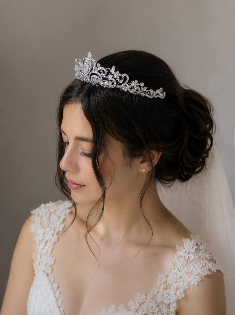 Diadème mariage de luxe diamant Zircon « Eveline »