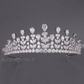 diademe mariee argent diamante