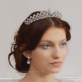 diademe serre-tête mariage argente