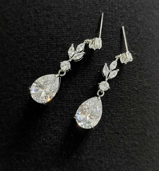 Boucles d’oreilles mariage cristal Swarovski Éléonore