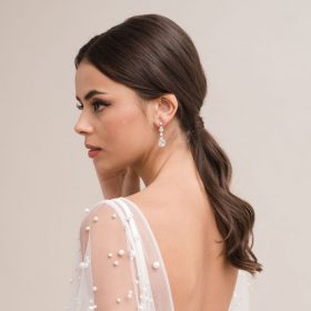 Boucles d’oreilles mariage cristal Swarovski Éléonore