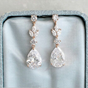 Boucles d’oreilles mariage cristal Swarovski 
