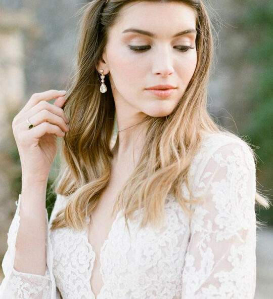Boucles d’oreilles mariage cristal Swarovski "Éléonore"