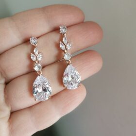 Boucles d’oreilles mariage cristal Swarovski Éléonore