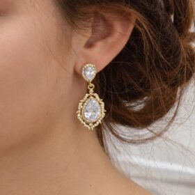 Boucles d’oreilles mariage rétro, accessoires vintage "Valentine"