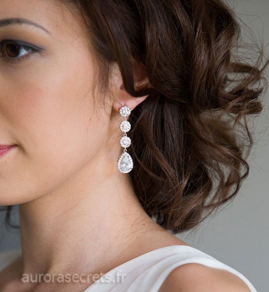 Boucles d'oreille mariage élégantes et raffinées