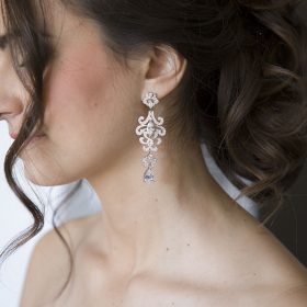 boucles d'oreille mariage longues