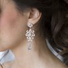 boucles d'oreille mariage longues art deco