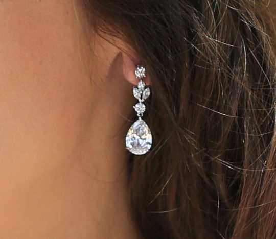 boucle oreille mariage cristal