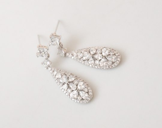 boucles d'oreille mariage strass 2