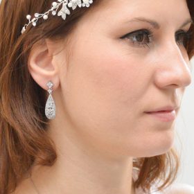 boucles d'oreille mariage strass 3