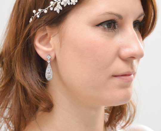 boucles d'oreille mariage strass 3