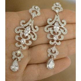 boucles oreille mariage art deco 2