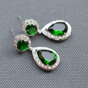 boucles oreilles colorees vert emeraude