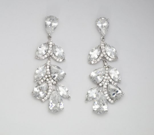 boucles d'oreilles feuilles cristal 5