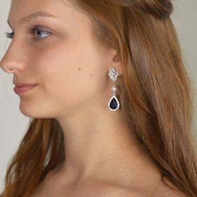 boucles d'oreilles mariage originales bleu 4