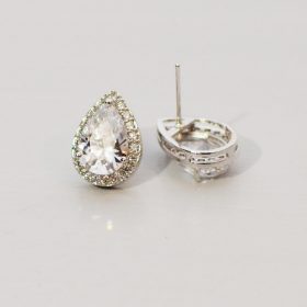 boucles oreilles mariage poires simples