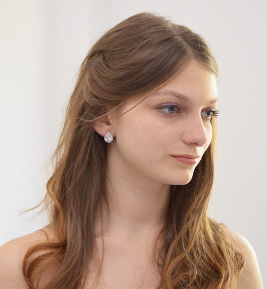 boucles oreilles mariage poires simples 5