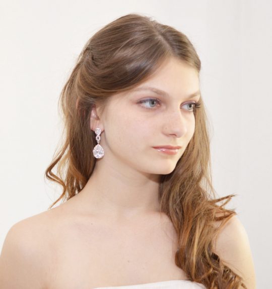 boucles d'oreilles mariage vintage strass 2