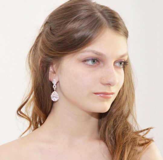 boucles d'oreilles mariage vintage strass