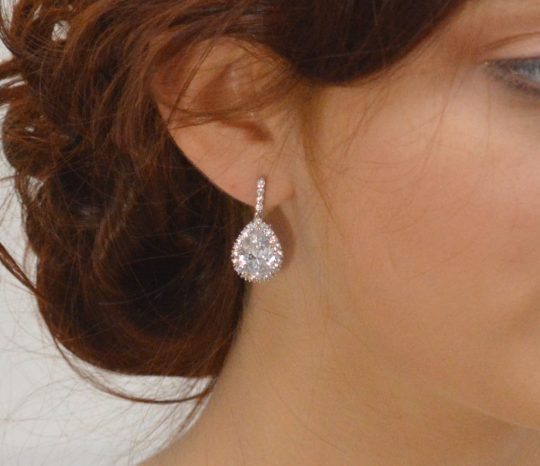 boucles d'oreilles mariée