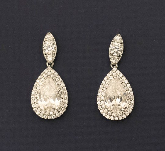 boucles oreilles mariée cristal luxe