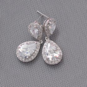 boucles d'oreilles mariée goutte eau 1