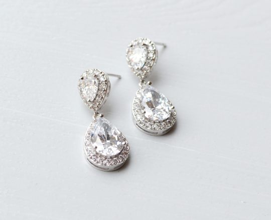 boucles d'oreilles mariée goutte eau 4