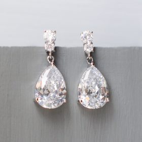 boucles d'oreilles mariée strass