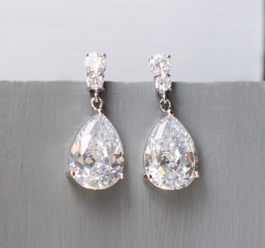 boucles d'oreilles mariée strass