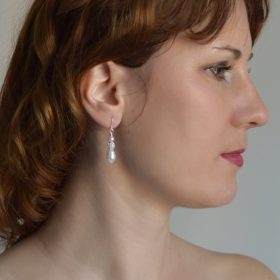 boucles oreilles perles nacrées strass 2