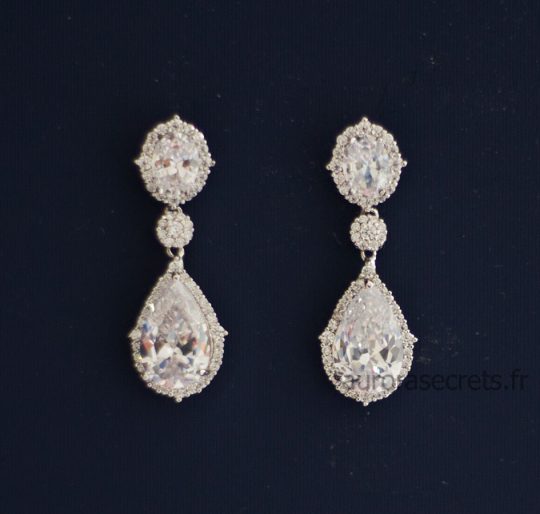 Boucles d'oreilles mariée Annabelle