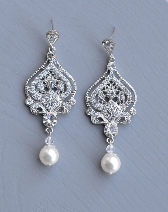 boucles d'oreilles mariée vintage chandelier