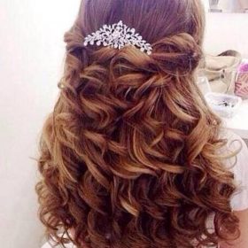 Peigne cheveux mariage strass fleuri, bijou coiffure Ariel