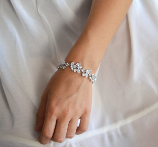 Bracelet original argent mariage, bijou de luxe