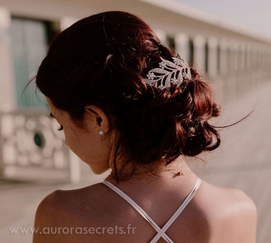 Diadème mariage feuilles Downton Abbey, bijoux de cheveux « Lady Mary »