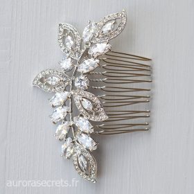 Peigne cheveux mariage feuilles