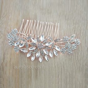 peigne cheveux mariee fleur cristal 3