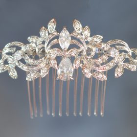 peigne coiffure mariage cristal argente 2