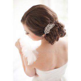 peigne mariage plume boho