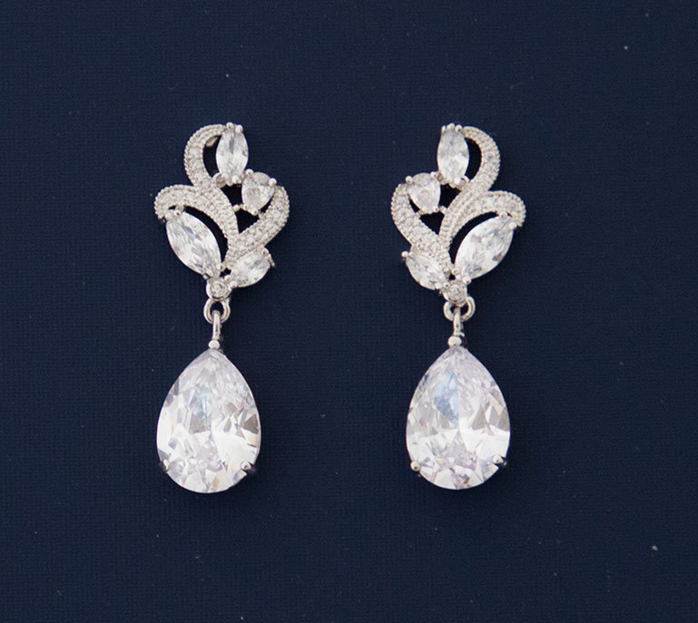 Boucles d'oreilles Argent et oxydes de zirconium - 003355