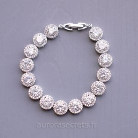 Bracelet mariage chic orné oxydes de zirconium