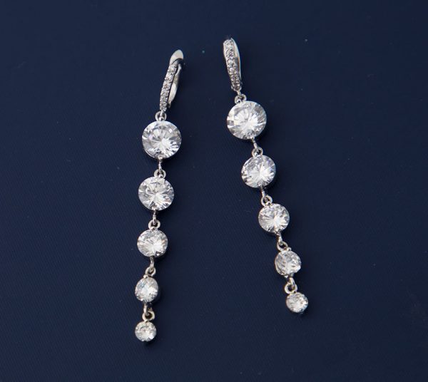 Boucles D'oreilles Soirée Zirconium Cubique Ovale Plaqué Or - Dormeuses - Brillantes - Neuf Avec étiquettes