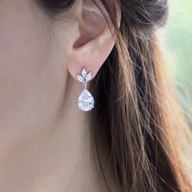 boucles d'oreilles mariage cristal goutte