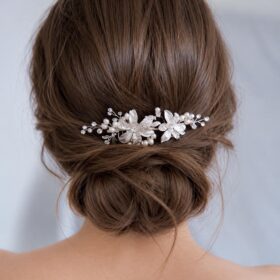 Alternative view of Peigne mariage cristal perles naturelles "Romy"