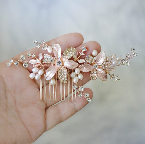 Mariée Peigne Femme Perles Bijoux Cheveux Mariage Élégant - Accessoire Coiffure No.18