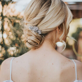 Petit peigne coiffure mariage cristal Valentina